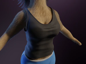 Ashley Anthro Wolf 3D Model