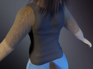 Ashley Anthro Wolf 3D Model