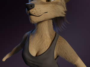 Ashley Anthro Wolf Modelo 3D