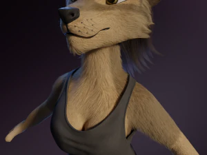 Ashley Anthro Wolf 3D Model