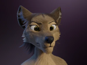 Ashley Anthro Wolf 3D Model