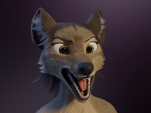 Ashley Anthro Wolf Modelo 3D