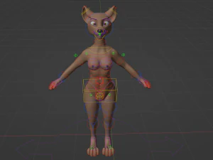 Ashley Anthro Wolf 3D Model