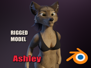 Ashley Anthro Wolf 3D Model