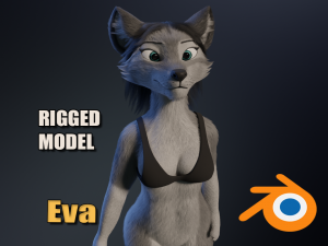 Eva Anthro Wolf 3Dモデル