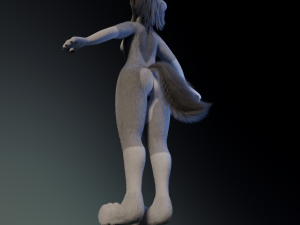 Eva Anthro Wolf Modèle 3D