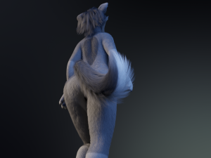 Eva Anthro Wolf Modèle 3D
