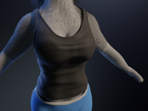 Eva Anthro Wolf Modèle 3D