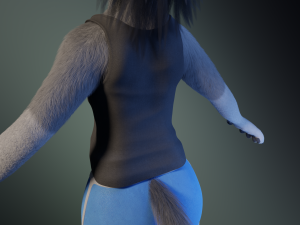 Eva Anthro Wolf Modèle 3D