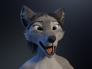 Eva Anthro Wolf Modèle 3D