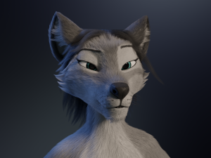 Eva Anthro Wolf Modèle 3D