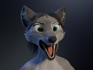 Eva Anthro Wolf Modèle 3D