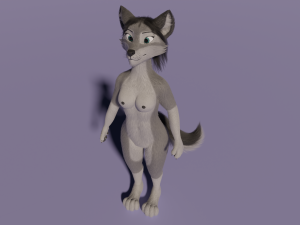 Eva Anthro Wolf Modèle 3D