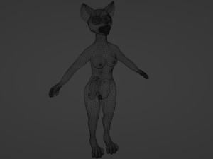 Eva Anthro Wolf Modèle 3D
