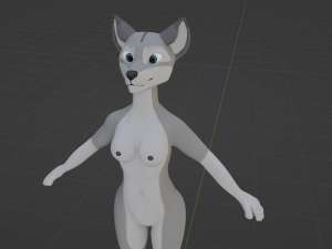 Eva Anthro Wolf Modèle 3D