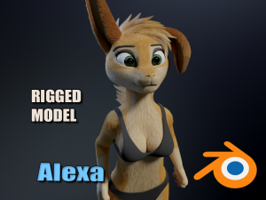 Alexa Anthro Rabbit 3D Model