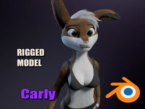 Carly Anthro Coniglio Modello 3D
