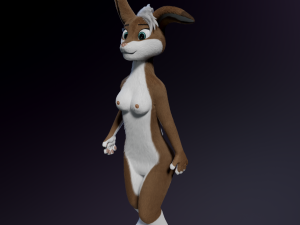 Carly Anthro Rabbit 3D मॉडल