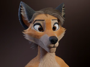 Dakota Anthro Fox 3D Model