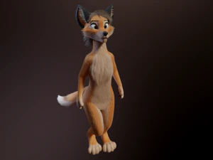 Dakota Anthro Fox 3D Model