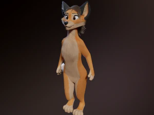 Dakota Anthro Fox 3D Model