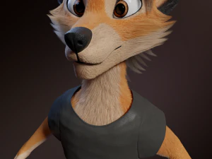 Dakota Anthro Fox 3D Model