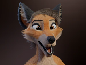 Dakota Anthro Fox 3D Model