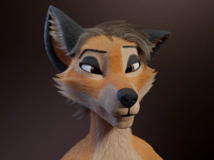 Dakota Anthro Fox 3D Model