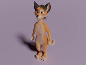Dakota Anthro Fox 3D Model