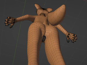 Dakota Anthro Fox 3D Model