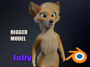 Jully Anthro Fox 3D Model