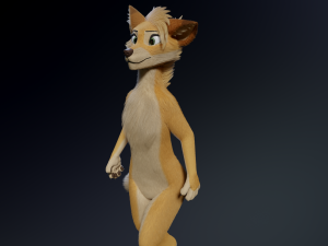 Jully Anthro Fox 3D Model