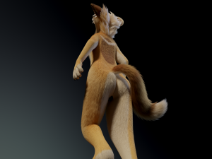 Jully Anthro Fox 3D Model