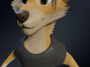 Jully Anthro Fox 3D Model
