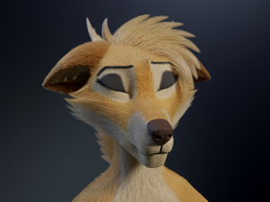 Jully Anthro Fox 3D Model