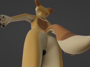 Jully Anthro Fox 3D Model