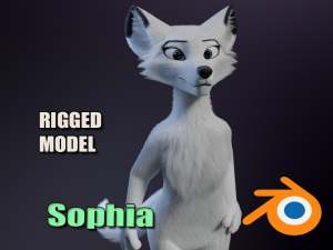 Sophia Anthro Arctic Fox Modelo 3D