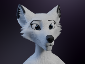 Sophia Anthro Arctic Fox Modelo 3D