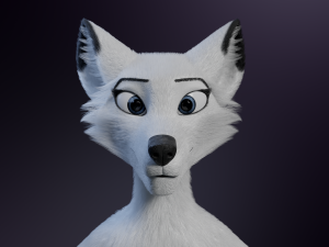 Sophia Anthro Arctic Fox Modelo 3D