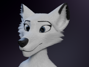 Sophia Anthro Arctic Fox Modelo 3D
