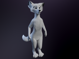 Sophia Anthro Arctic Fox Modelo 3D