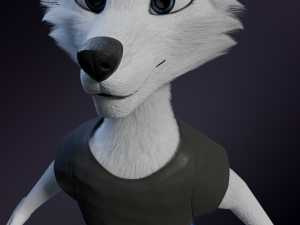 Sophia Anthro Arctic Fox Modelo 3D