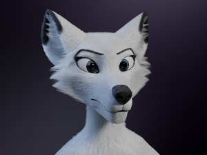 Sophia Anthro Arctic Fox Modelo 3D