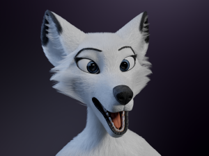 Sophia Anthro Arctic Fox Modelo 3D