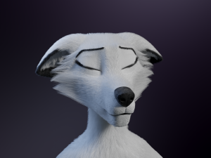Sophia Anthro Arctic Fox Modelo 3D
