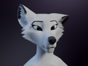Sophia Anthro Arctic Fox Modelo 3D