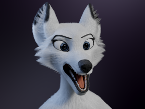 Sophia Anthro Arctic Fox Modelo 3D