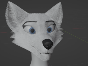 Sophia Anthro Arctic Fox Modelo 3D