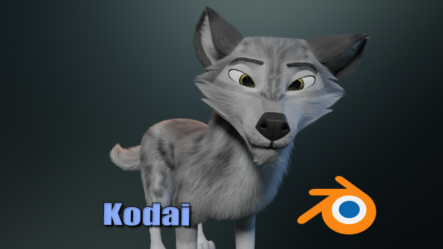 Kodai Wolf Modello 3D .c4d .max .obj .3ds .fbx .stl .blend 