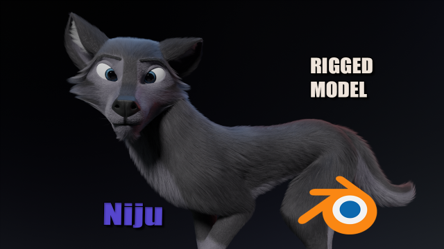 Niju Wolf Modelo 3D .c4d .max .obj .3ds .fbx .stl .blend 